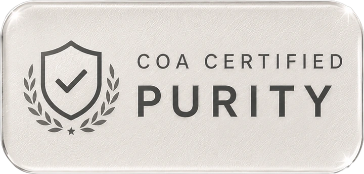 Pureza certificada por COA