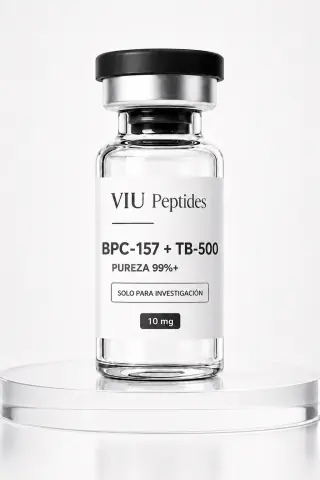 Vial ViuPeptides BPC-157 + TB-500 5 mg + 5 mg para investigación científica en México
