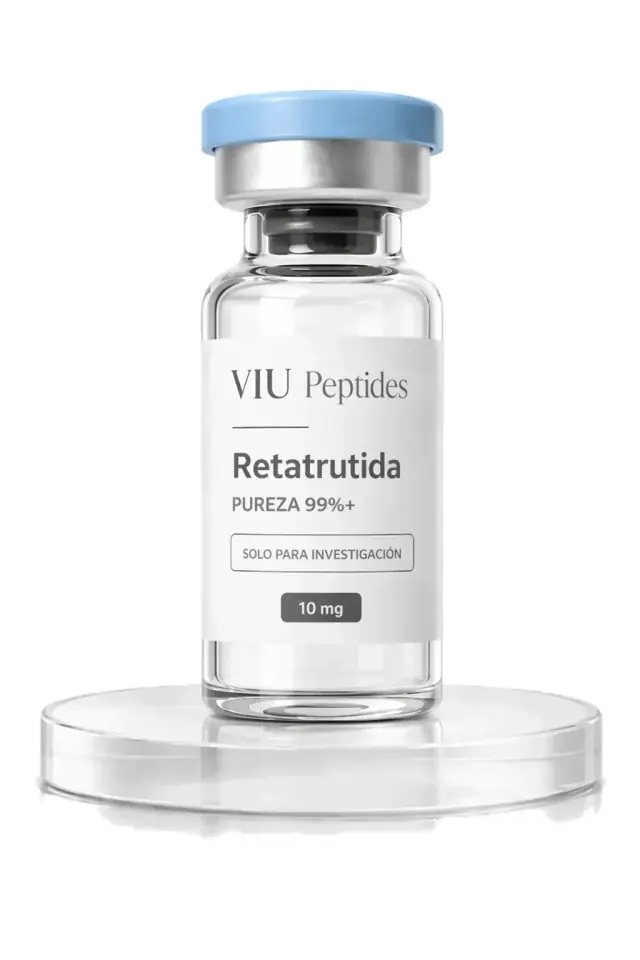 Vial ViuPeptides Retatrutide 10 mg para investigación, México
