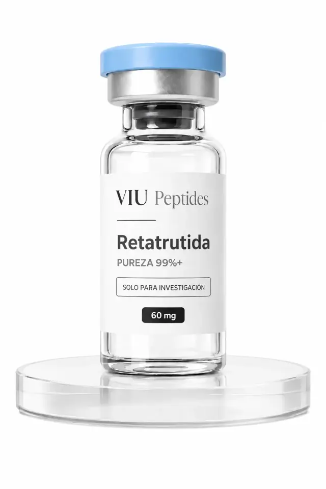 Vial ViuPeptides Retatrutide 60 mg para investigación, México