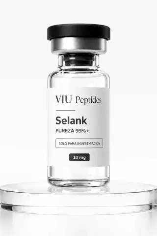 Vial ViuPeptides Selank 10 mg para investigación científica en México