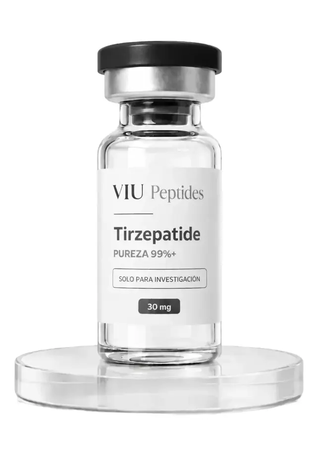 Vial ViuPeptides Tirzepatida 30 mg para investigación, México